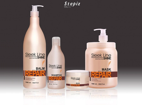 stapiz sleek line repair shampoo regenerujący szampon z jedwabiem