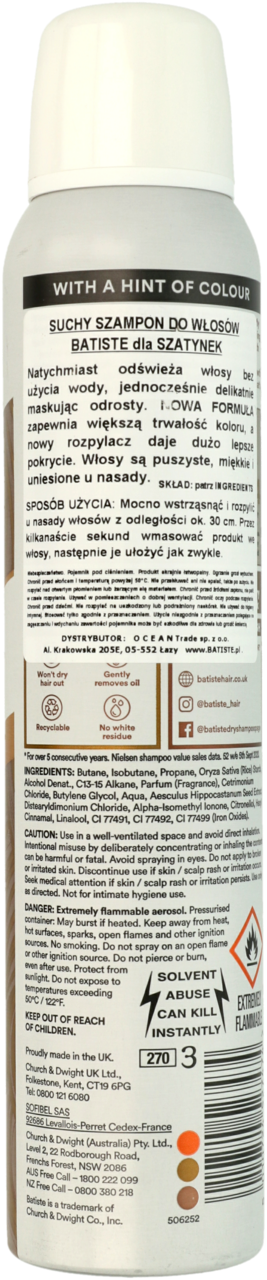 suchy szampon rossmann batiste brunette