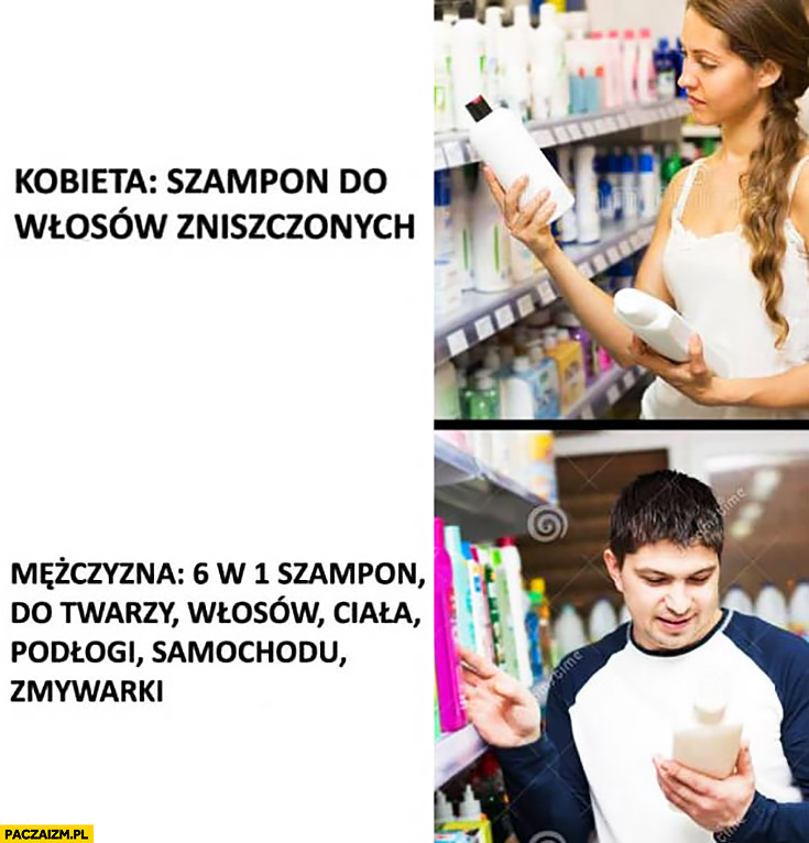 szampon dla mężczyzn mem