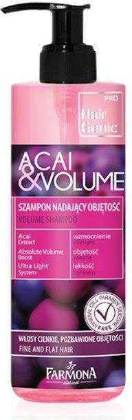 szampon do włosów nadający objętość hair genic acai &volume