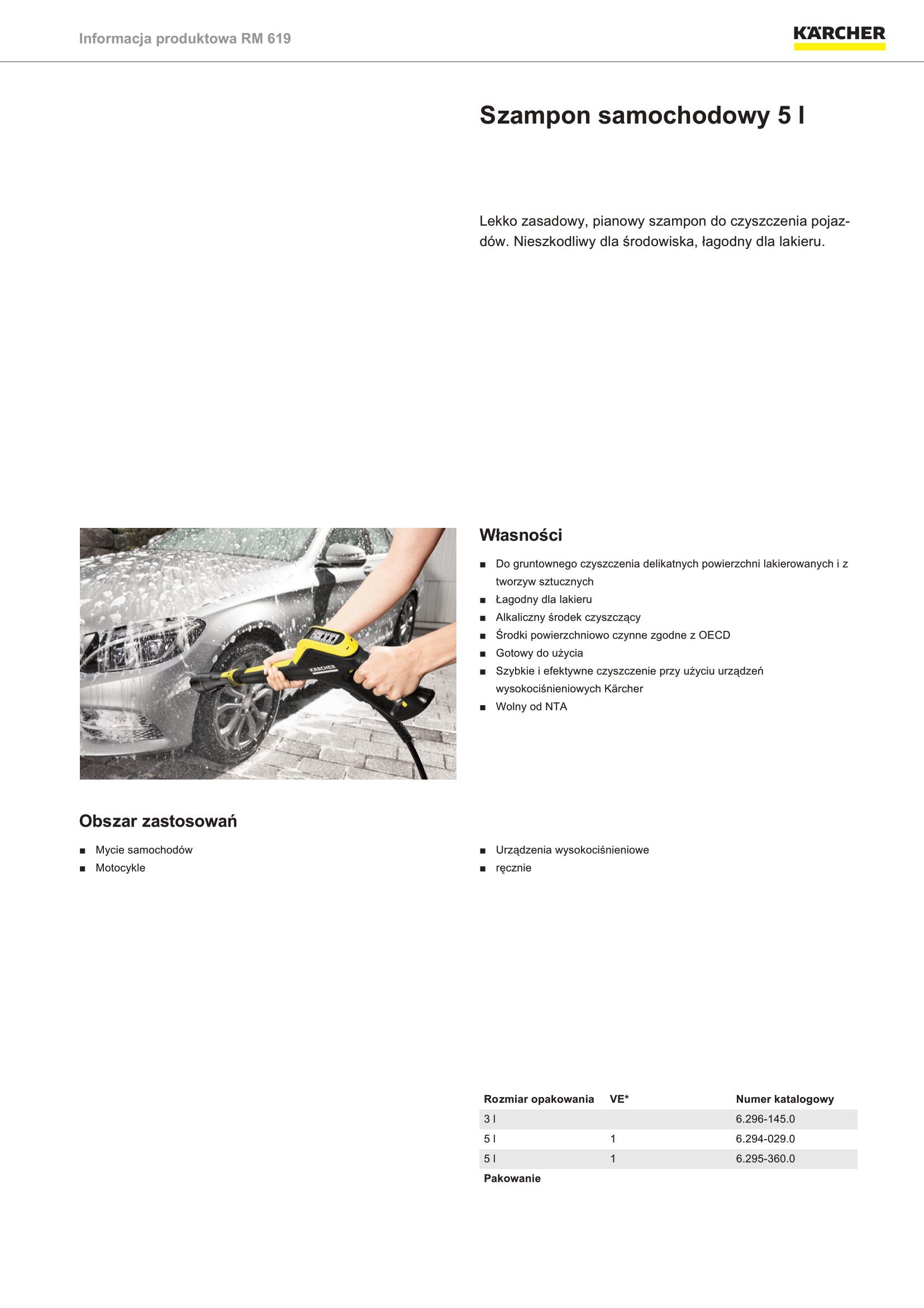 szampon karcher do samochodów 5000 ml 6.295-360.0