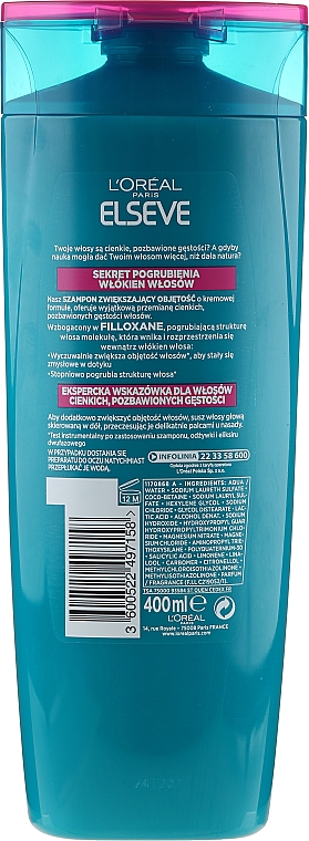 szampon loreal elseve fibralogy skład