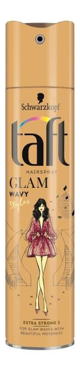 taft glam wavy styles bardzo mocny lakier do włosów