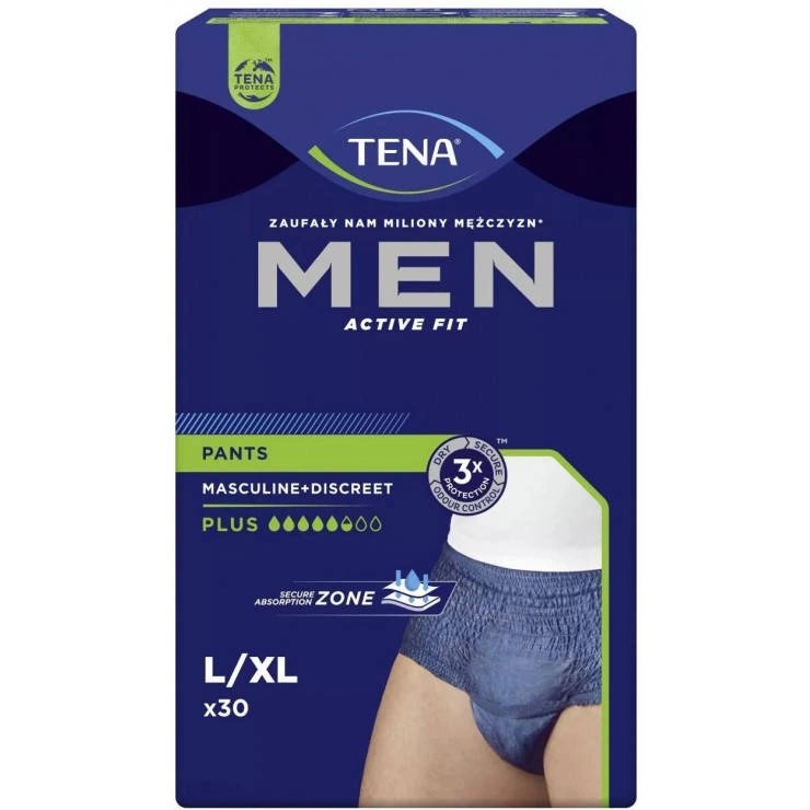 tena pants plus pieluchomajtki l majtki chłonne 30 szt