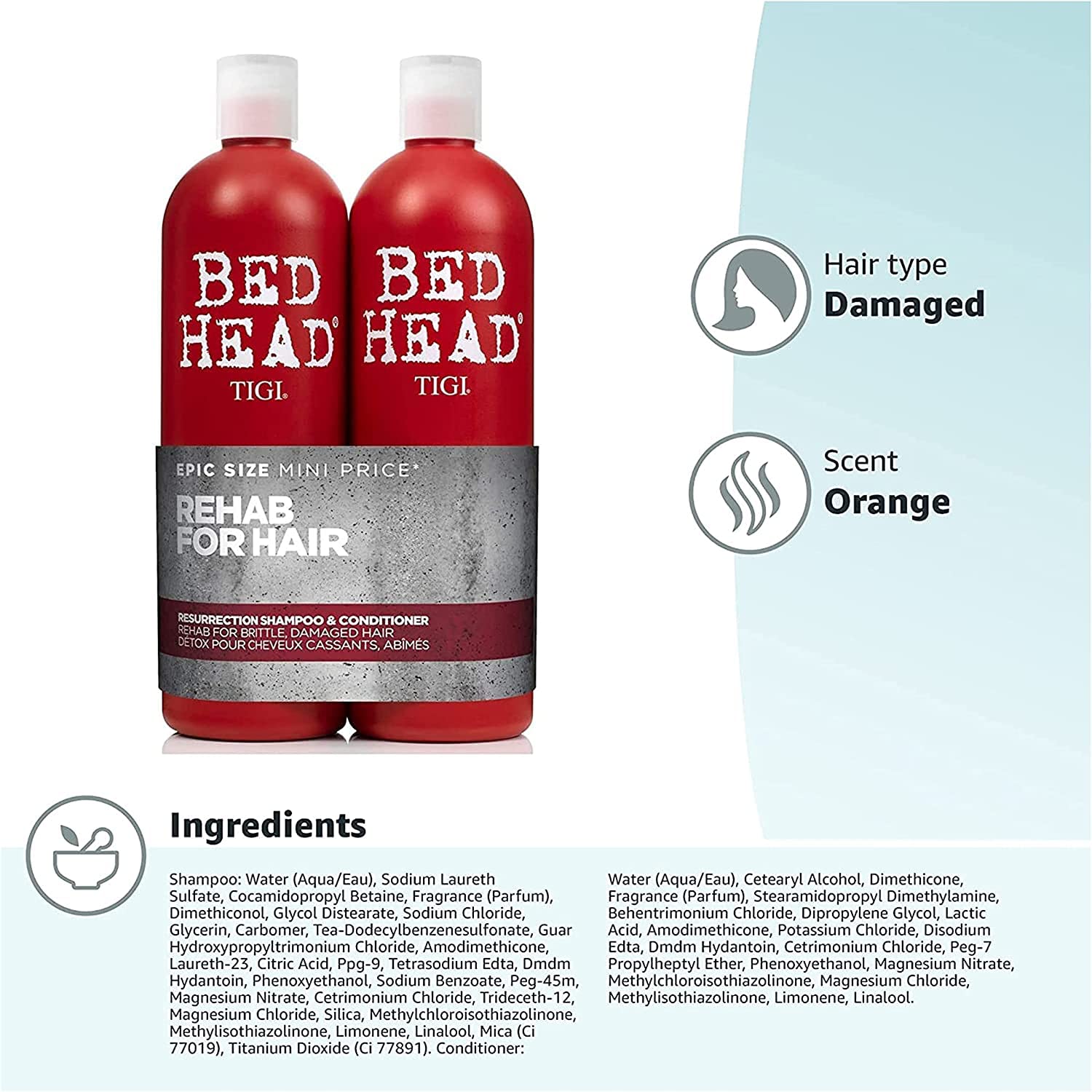 tigi bed head szampon czerwony