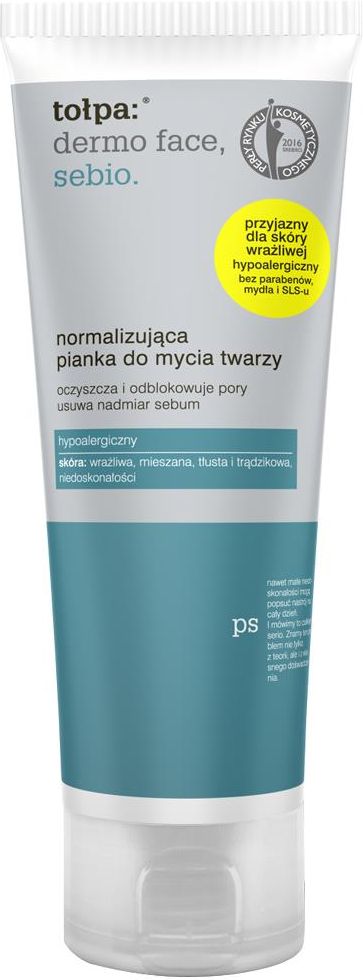 tołpa dermo face pianka normalizująca do mycia twarzy 100ml