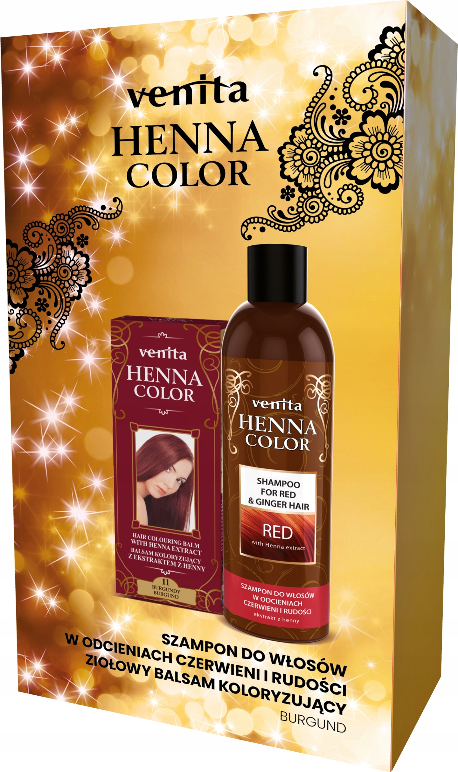 venita henna color szampon do włosów rudych red opinie