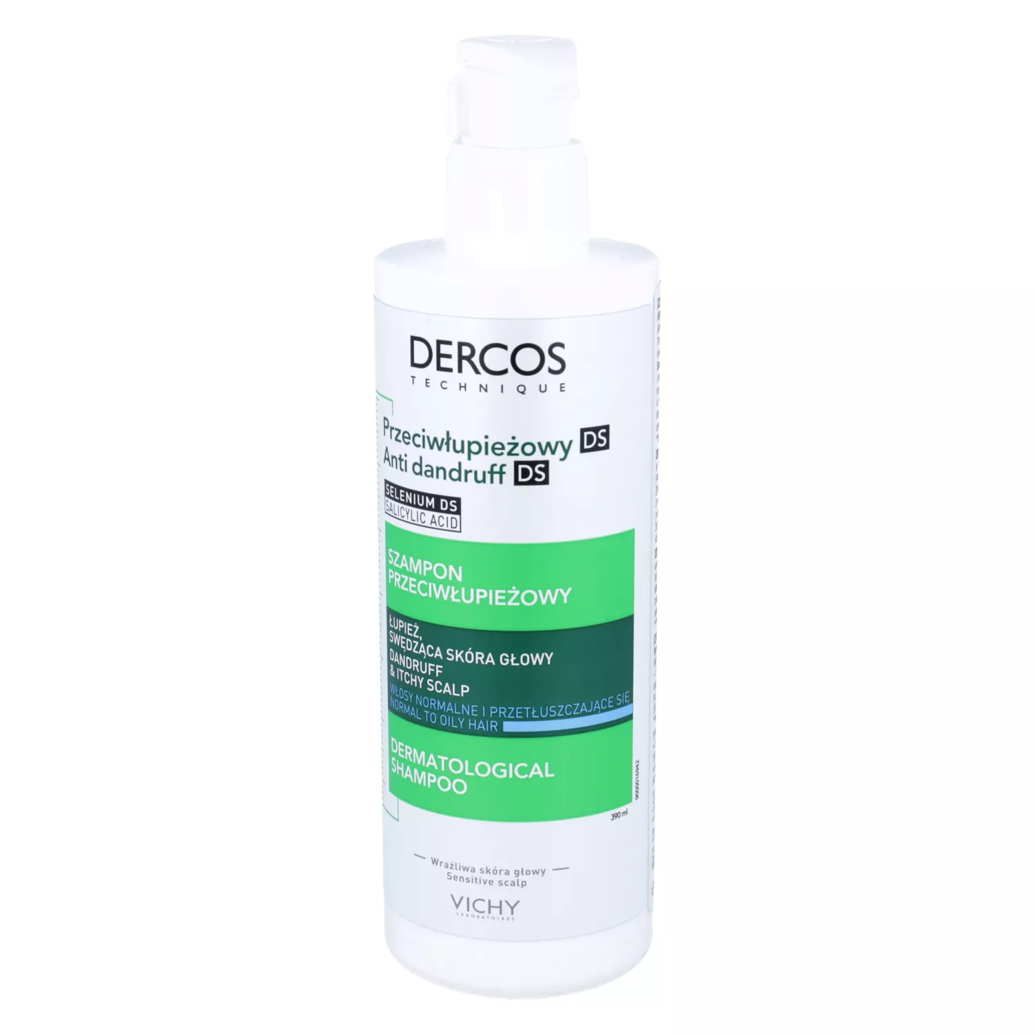 vichy dercos szampon przeciwłupieżowy łupież tłusty 390ml