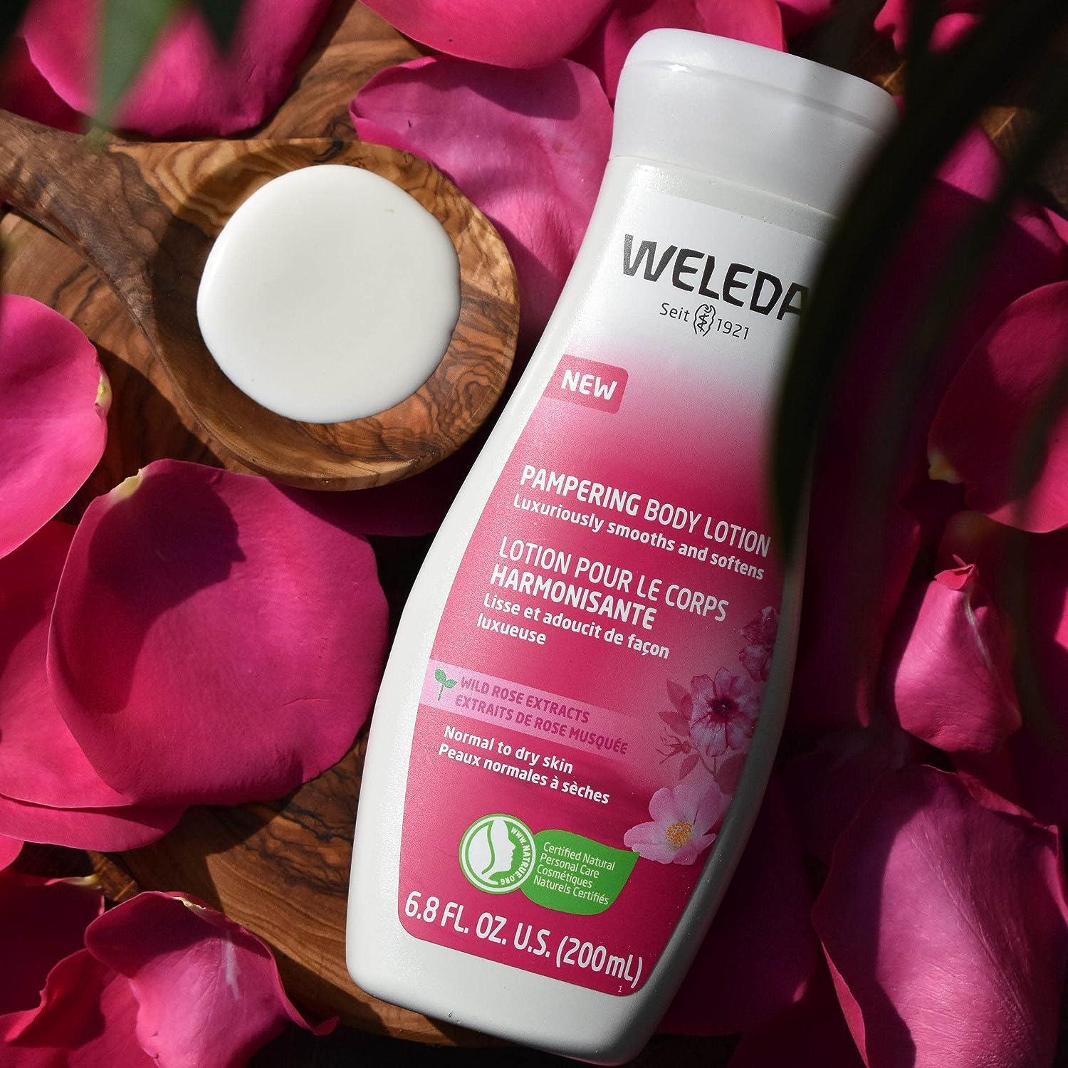 weleda pampering body lotion wild rose