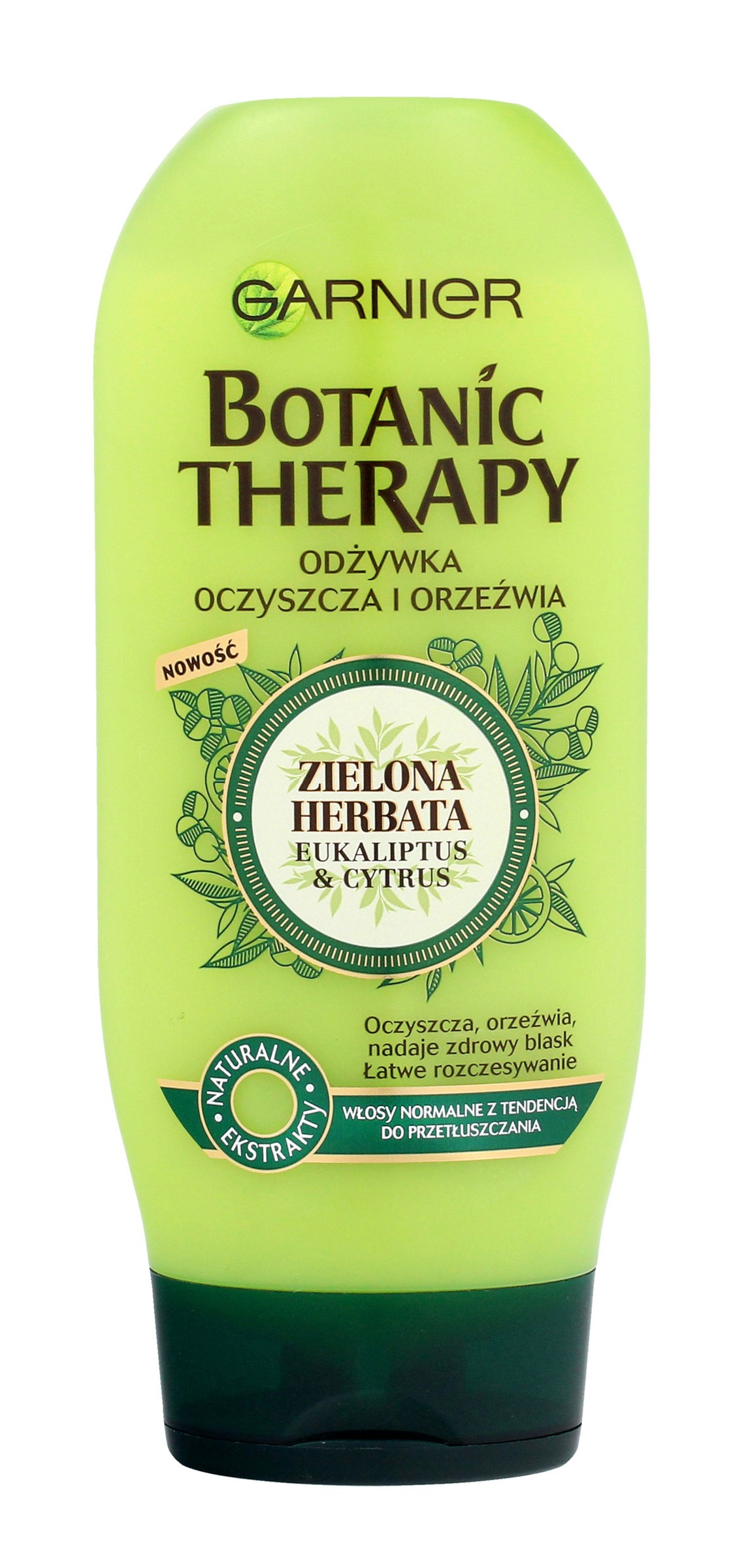 zielona odżywka do włosów garnier